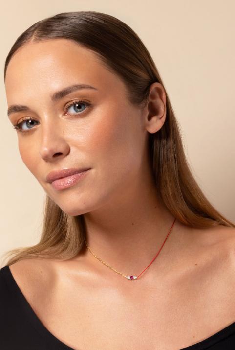 Collier Double So Abby Rubis Or Jaune - Redline - 0++