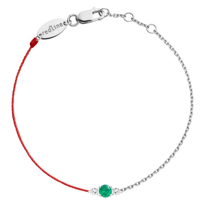 Bracelet Double So Abby Emeraude Or Blanc - Redline