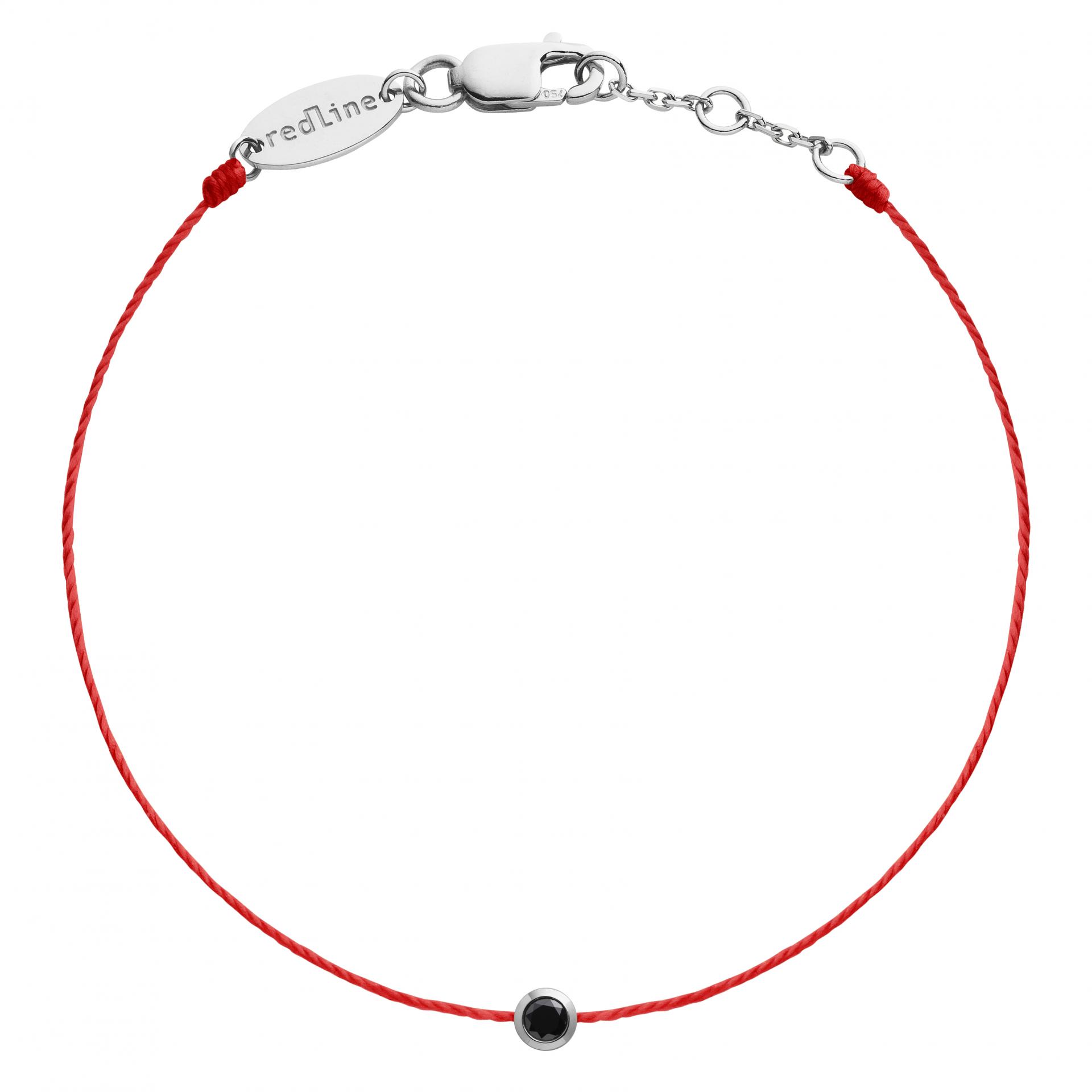 Redline Bijoux Kcolor Bracelet Fil Femme avec 0.10ct Diamant Noir