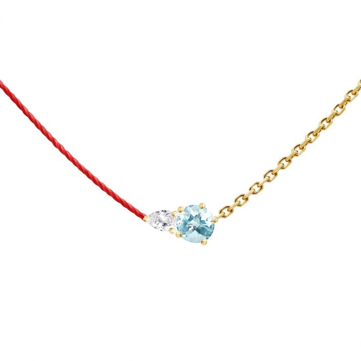 Collier Double Abby Topaze Or Jaune - Redline