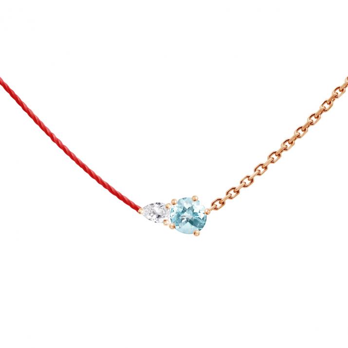 Collier Double Abby Topaze Or Rose - Redline