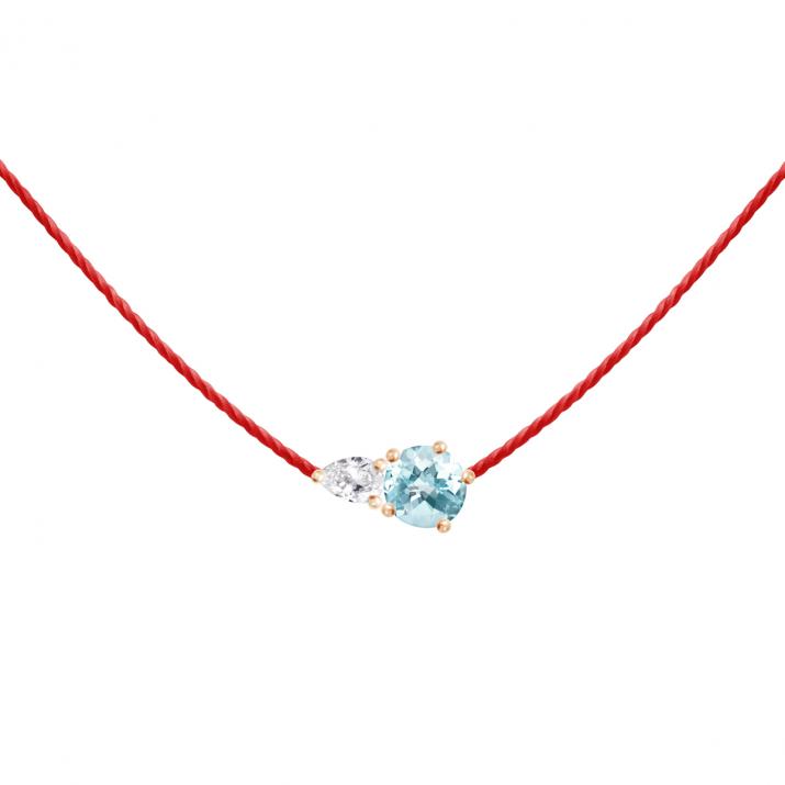 Collier Fil Abby Topaze Or Rose - Redline - 0++