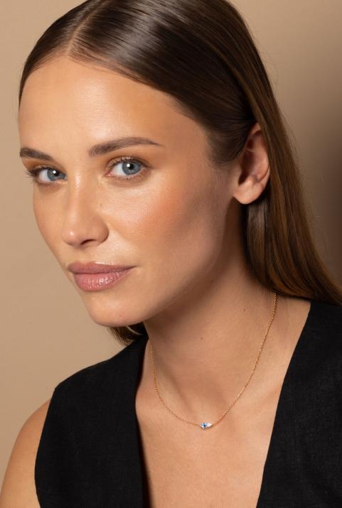 Collier Chaîne Abby Topaze Or Rose - Redline - 0++