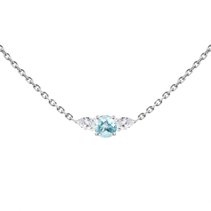 Collier Chaîne So Abby Topaze Or Blanc - Redline