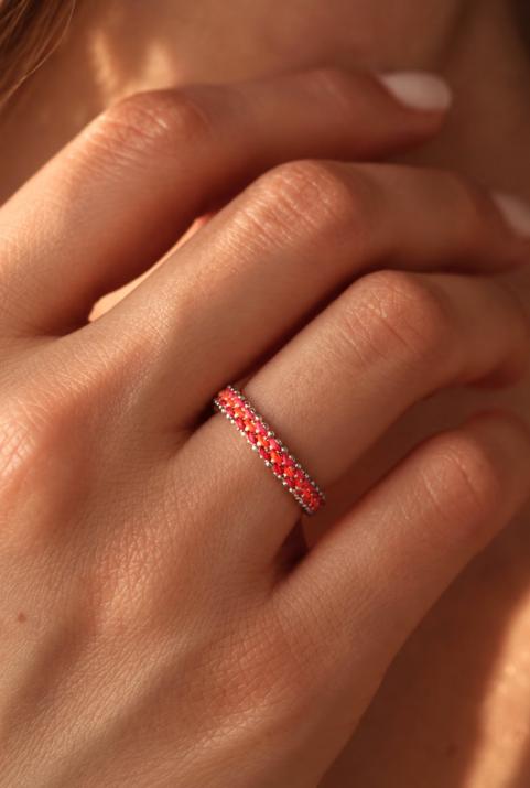 Bague Fil Aurore Australe Or Blanc - Redline - 0++
