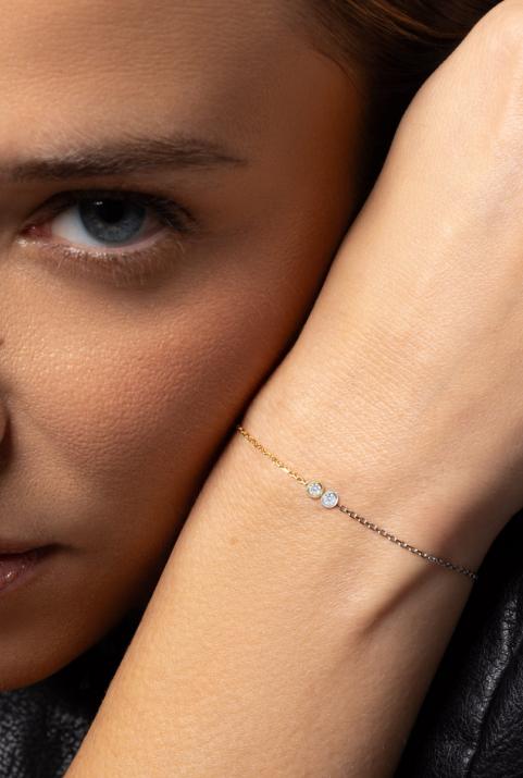 Bracelet chaine en série limitée & numérotée - Twenty or bicolore - Redline - 0++