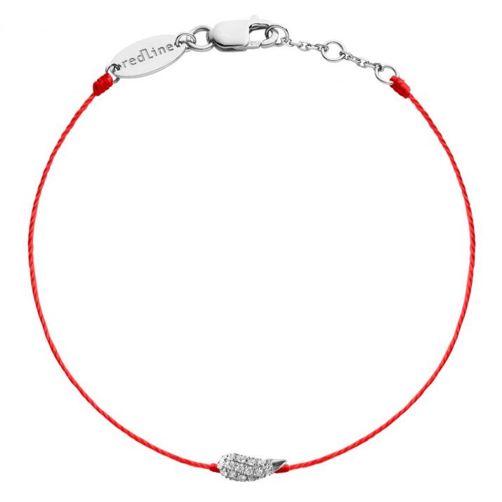 Bracelet Fil Chofar Pavé Or Blanc - Redline - 0++