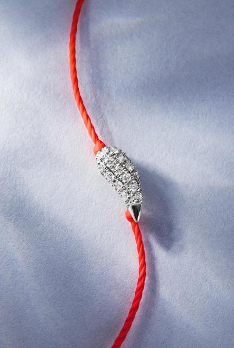 Bracelet Fil Chofar Pavé Or Blanc - Redline - 0++