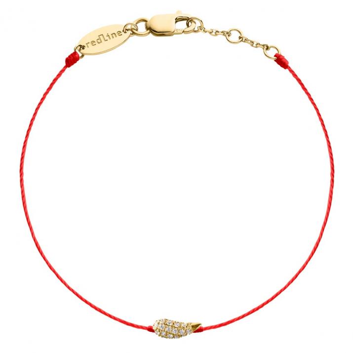 Bracelet Fil Chofar Pavé Or Jaune - Redline - 0++