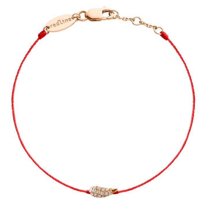 Bracelet Fil Chofar Pavé Or Rose - Redline - 0++