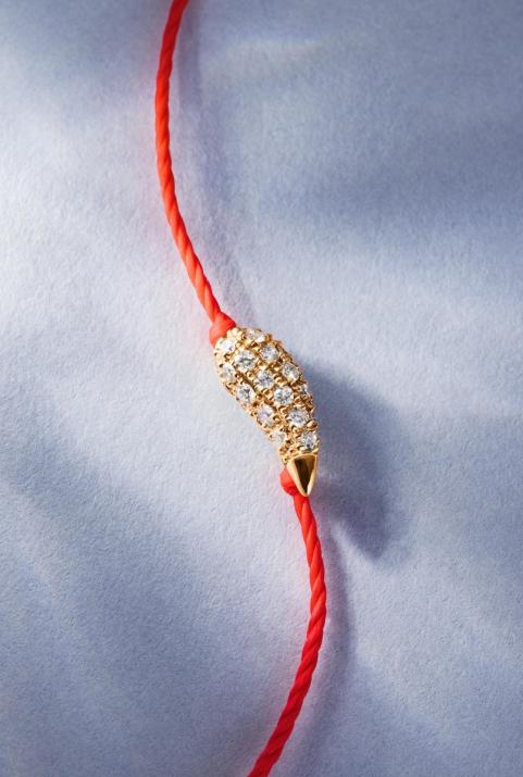 Bracelet Fil Chofar Pavé Or Rose - Redline - 0++