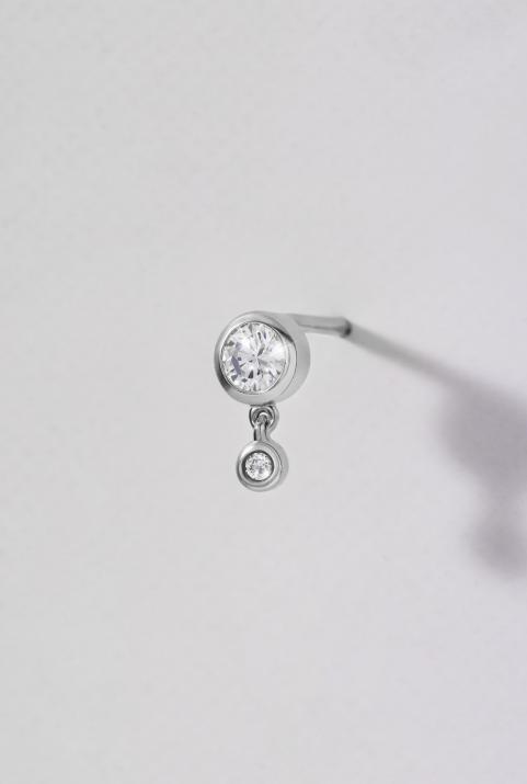 Boucle d'oreille Lumina Or Blanc - Redline - 0++