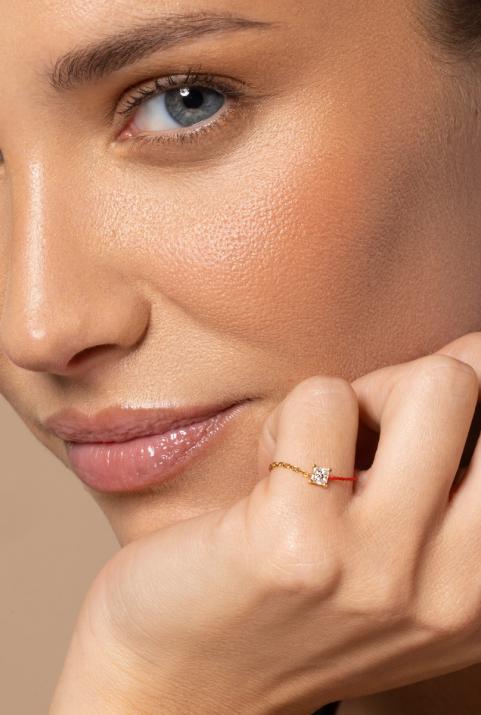 Bague Fil et Chaîne So Princesse Or Jaune - Redline - 0++