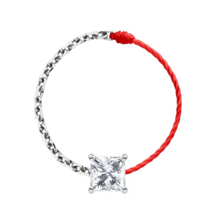 Bague Fil et Chaîne So Princesse Or Blanc - Redline