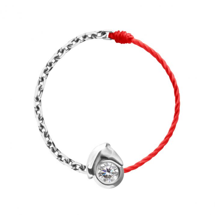 Bague Fil et Chaîne Mini Horse Or Blanc - Redline