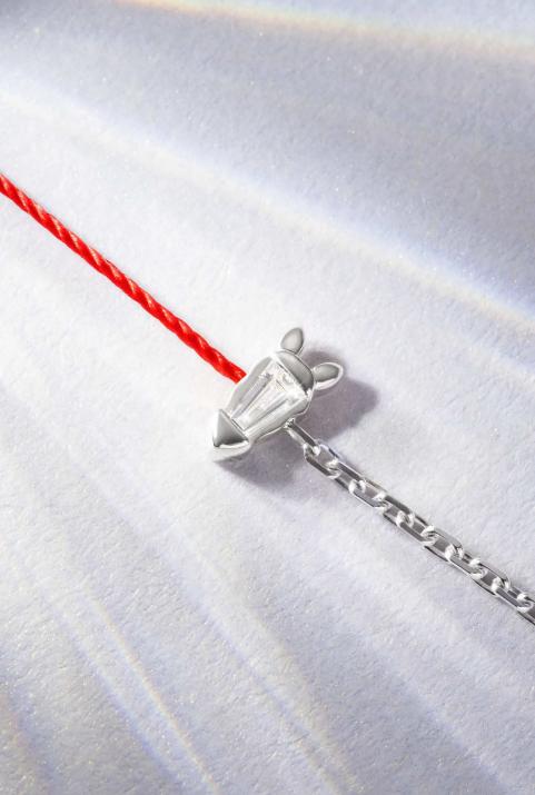 Bracelet Double Lucky Horse Or Blanc - Redline - 0++