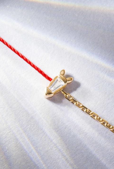 Bracelet Double Lucky Horse Or Jaune - Redline - 0++