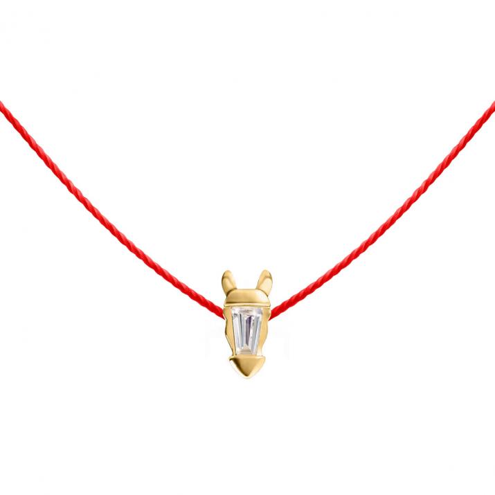 Collier Fil Lucky Horse Or Jaune - Redline