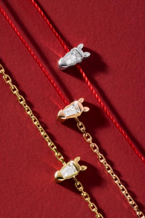 Bracelet Fil Lucky Horse Or Rose - Redline - 0++