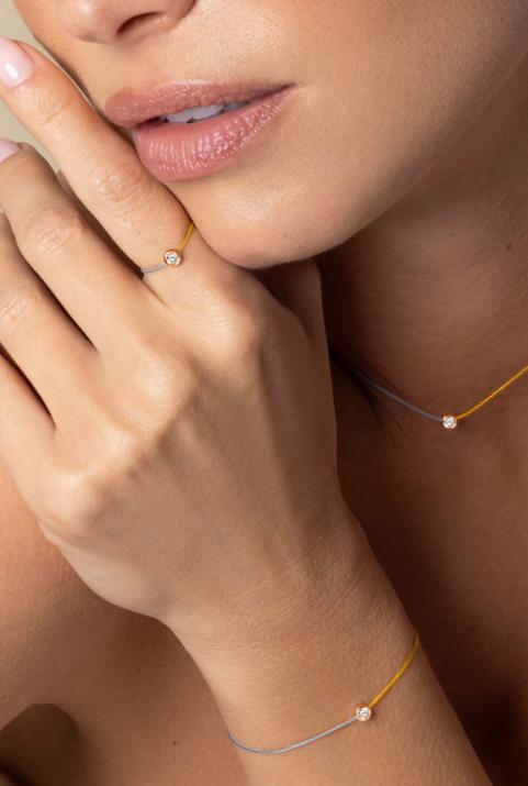 Bracelet Fil Pure bicolor Or Rose - Redline - 0++