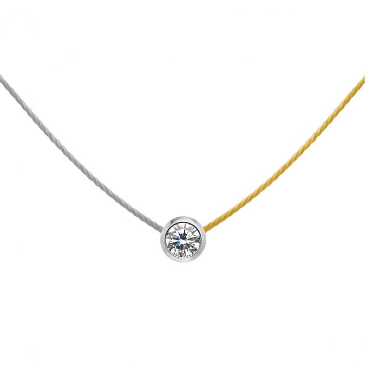 Collier Fil Pure bicolor Or Blanc - Redline - 0++