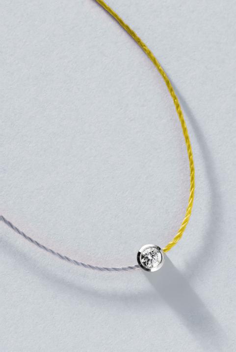 Collier Fil Pure bicolor Or Blanc - Redline - 0++