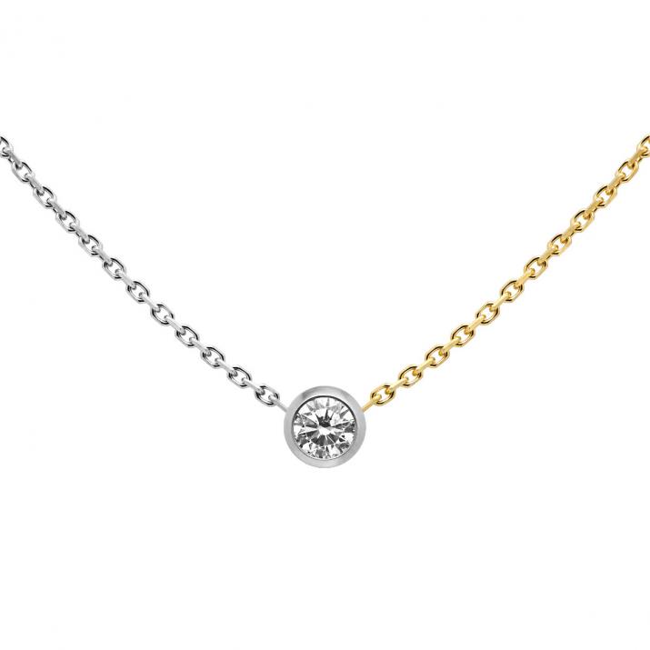 Collier Chaîne Pure bicolor Or Blanc - Redline - 0++