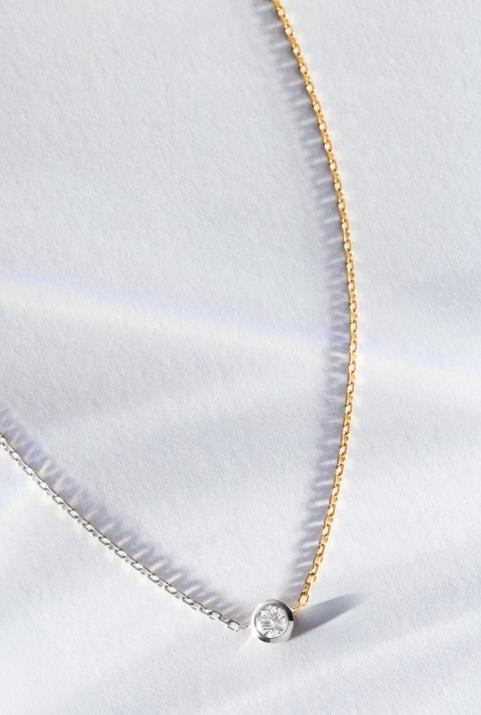 Collier Chaîne Pure bicolor Or Blanc - Redline - 0++