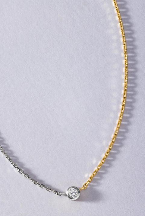 Collier Chaîne Pure bicolor Or Blanc - Redline - 0++