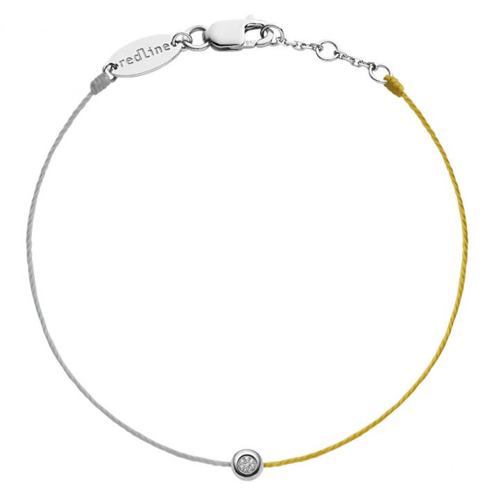 Bracelet Fil Minimaliste bicolor Or Blanc - Redline - 0++