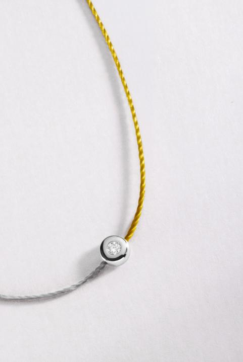 Bracelet Fil Minimaliste bicolor Or Blanc - Redline - 0++