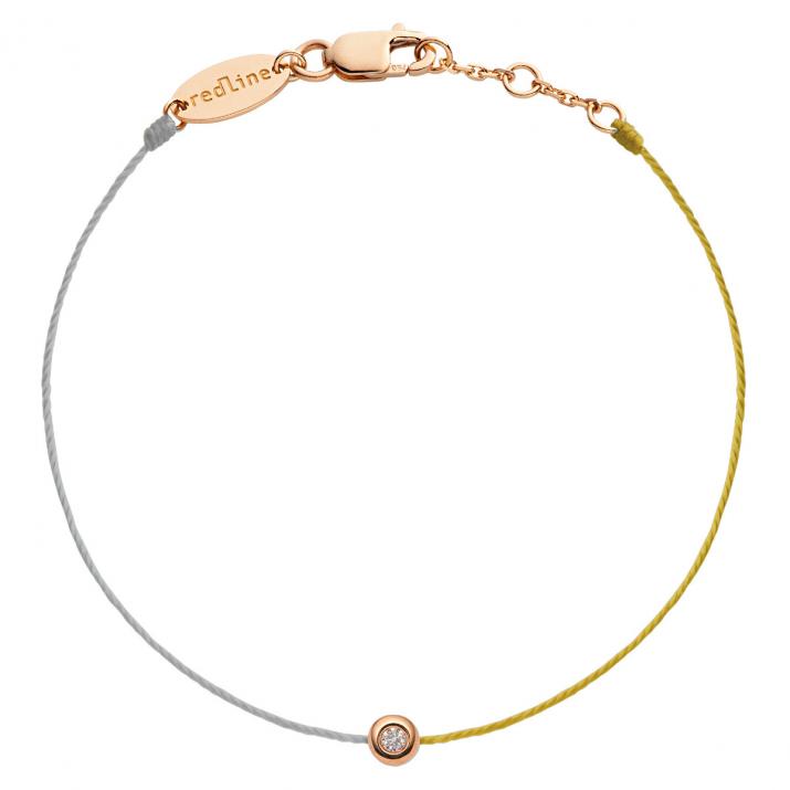 Bracelet Fil Minimaliste bicolor Or Jaune - Redline - 0++