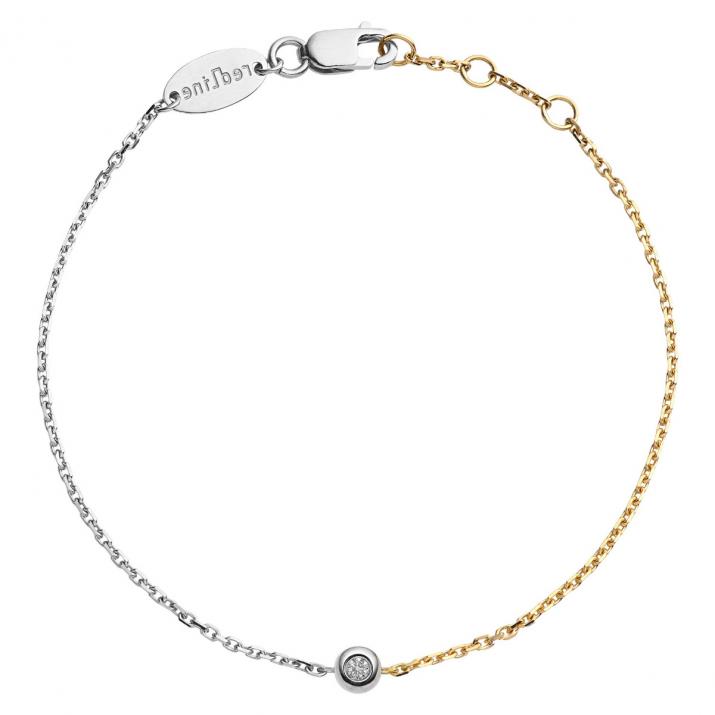 Bracelet chaîne Minimaliste bicolor  Or Blanc - Redline - 0++