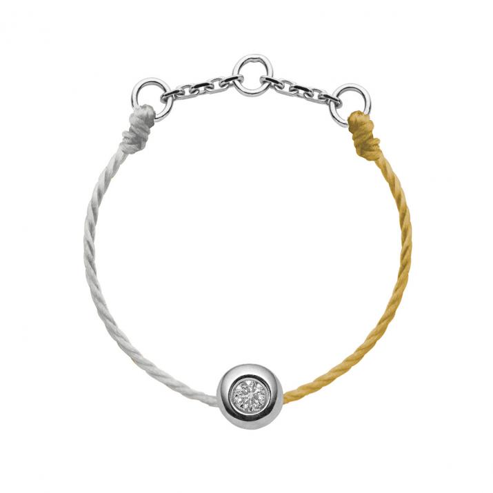 Bague Fil Minimaliste bicolor Or Blanc - Redline - 0++