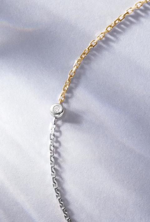 Bracelet chaîne Mini Pure bicolor  Or Blanc - Redline - 0++