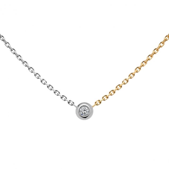 Collier Chaîne Mini Pure bicolor Or Blanc - Redline - 0++