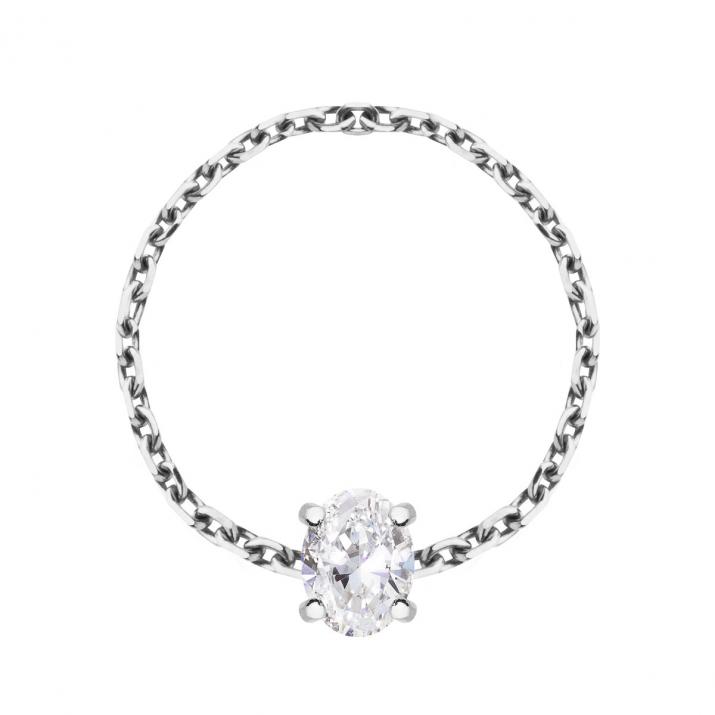 Bague Chaîne Sa Baronne Or Blanc - Redline