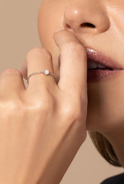 Bague Absolu Chaîne en or blanc - Redline - 0++