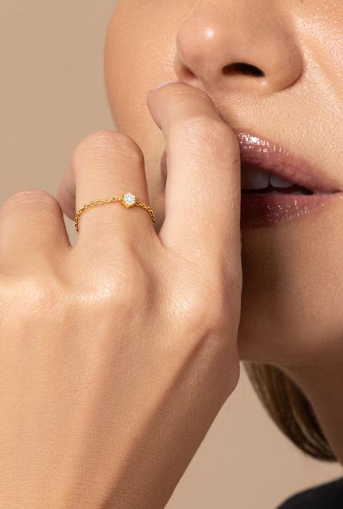 Bague Absolu Chaîne en or jaune - Redline - 0++