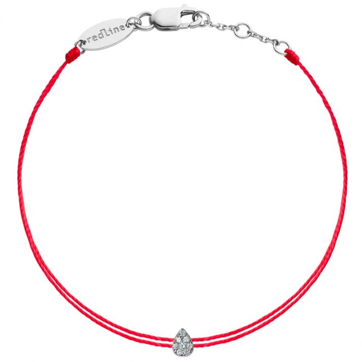 Bracelet Deux Fils Femme avec 0.05ct Diamant Rond en Or Blanc - Redline