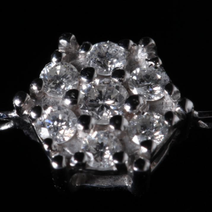 Bracelet fil étoile or blanc avec diamants - Redline - 0++