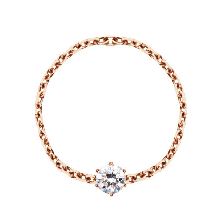 Bague Absolu Chaîne en or rose - Redline - 0++