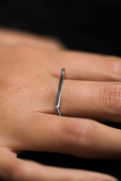 Bague jonc or blanc - Redline - 0++