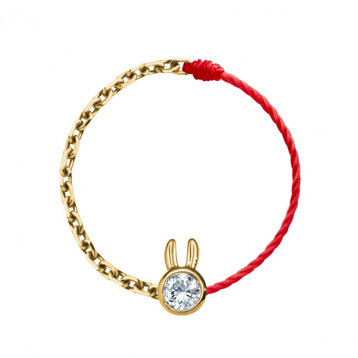 Bague Mini Rabbit Double Or Jaune - Redline