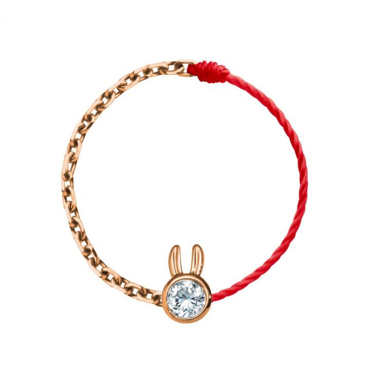 Bague Mini Rabbit Double Or Rose - Redline