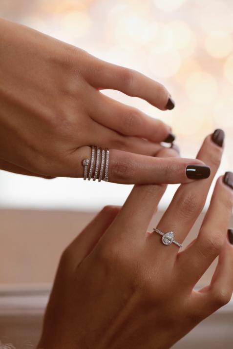 Bague or blanc Maniérée en diamant - Redline - 0++