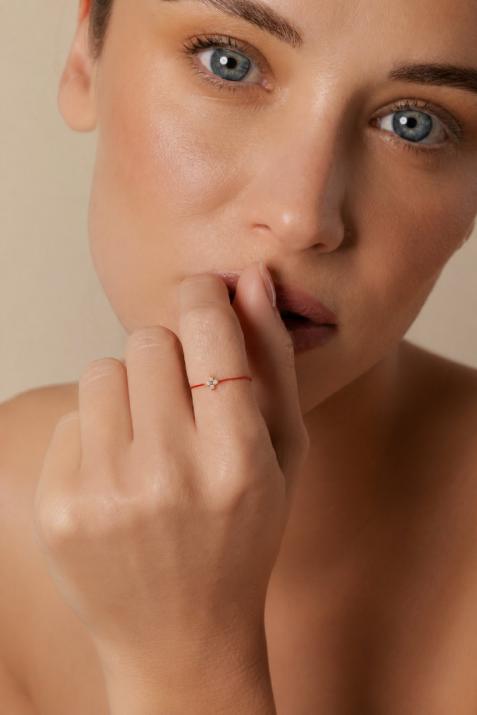 Bague Shiny fil Or Rose - Redline - 0++