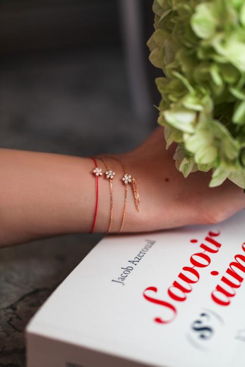 Bracelet chaîne étoile or rose avec diamants - Redline - 0++