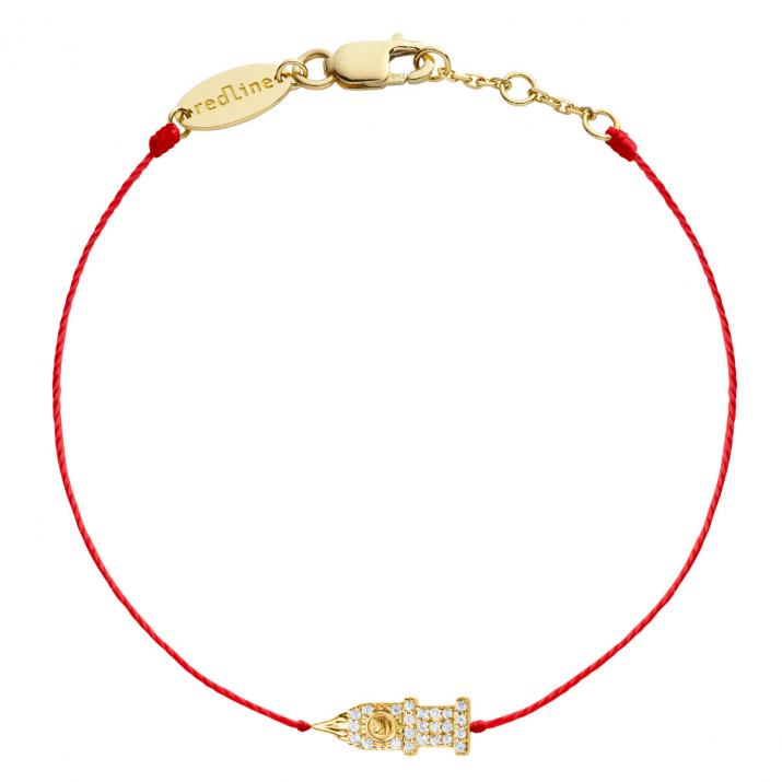 Bracelet fil Big Ben or jaune et diamant - Redline - 0++