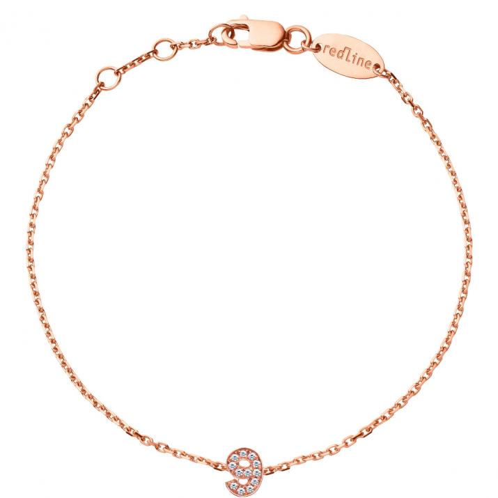 Bracelet My Number Diamants Chaine Or Rose - Redline - 0++